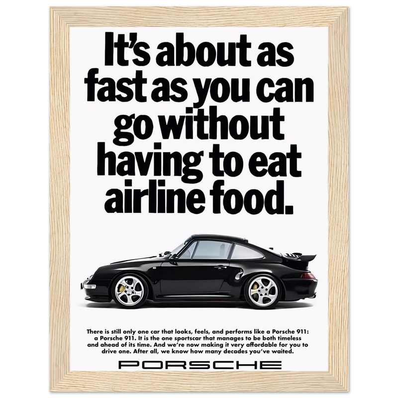 Porsche 911 Vintage Poster - Airline Food