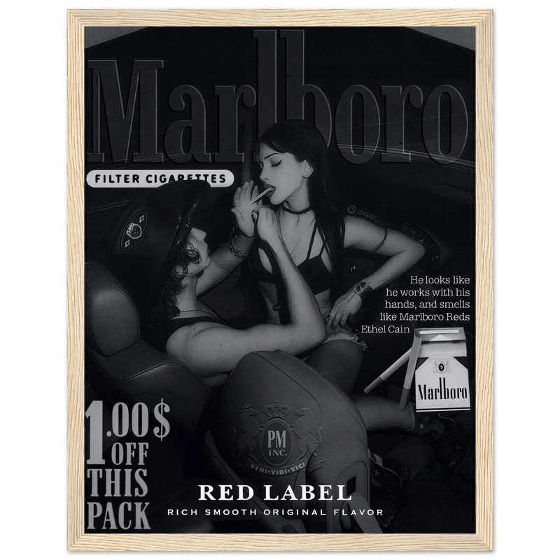 Marlboro Red Label Vintage Ad Poster