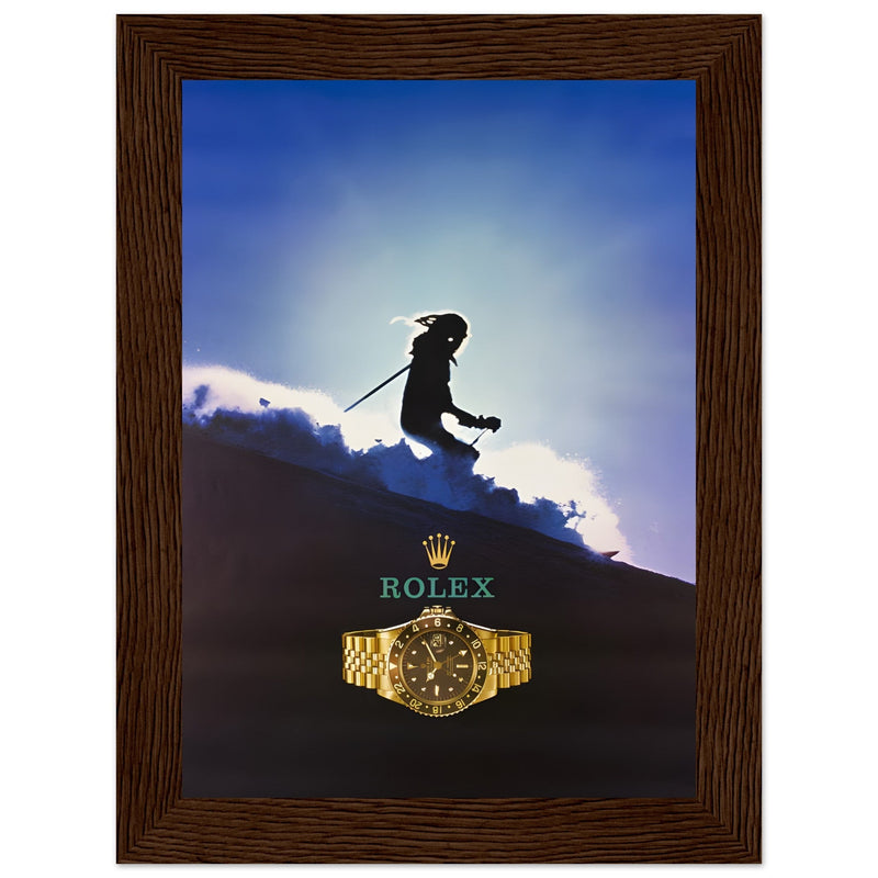 Rolex Skiing Vintage Poster Ad