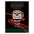 Rolex Live For Greatness Vintage Poster Ad