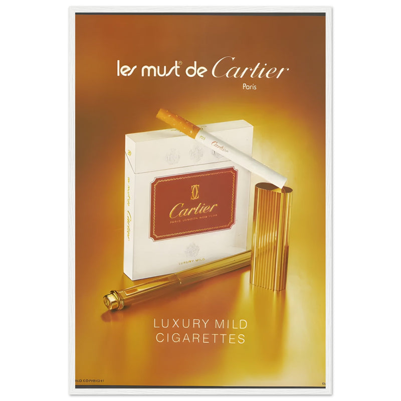 Cartier Luxury Mild Cigarettes Vintage Poster Ad