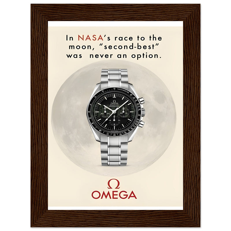Omega Race to the Moon Vintage Poster Ad