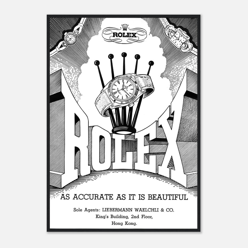 Rolex Hong Kong Jewellers Vintage Poster Ad