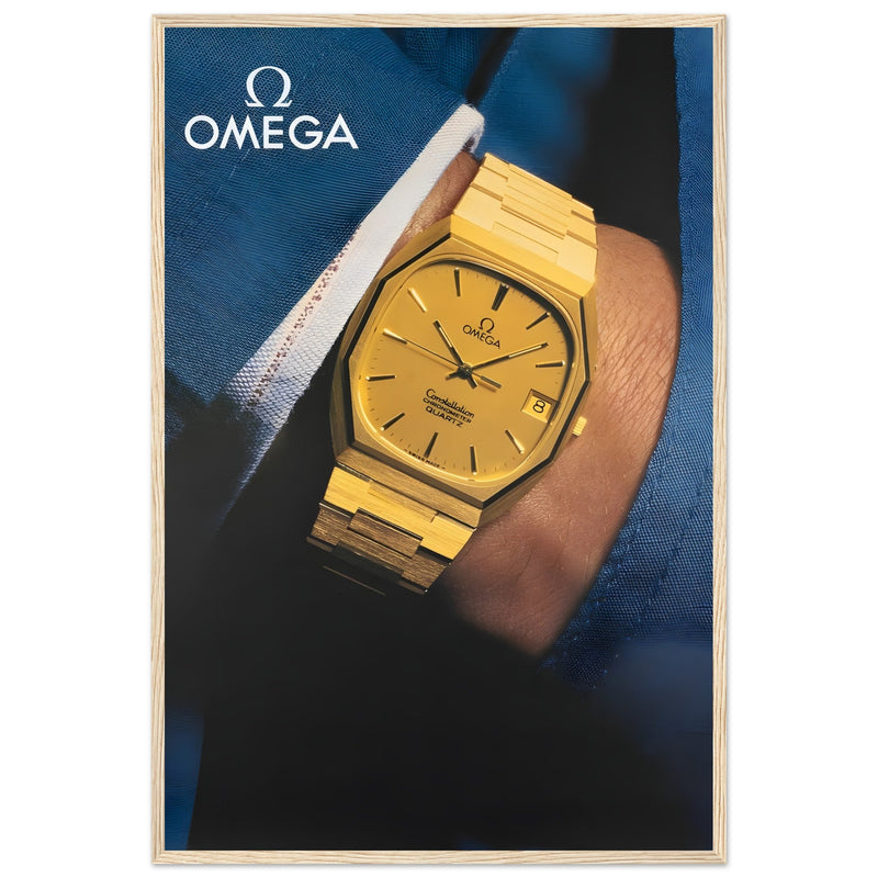 Omega Gold Vintage Poster Ad