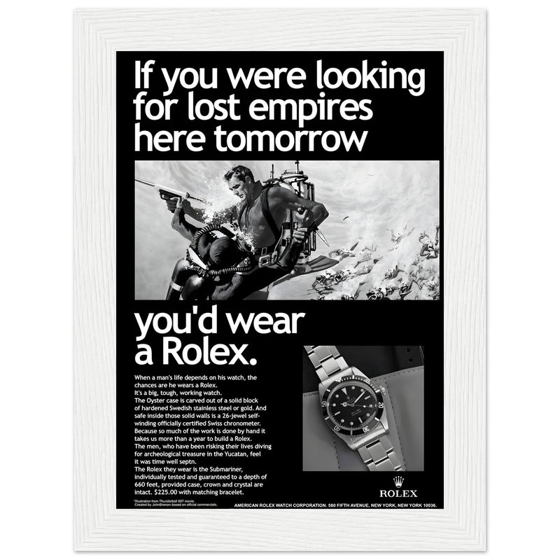 Rolex Submariner Vintage Poster Ad