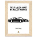Porsche Can You Keep Up Vintage Poster Ad