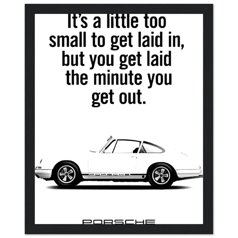 Porsche Vintage Poster  White 911