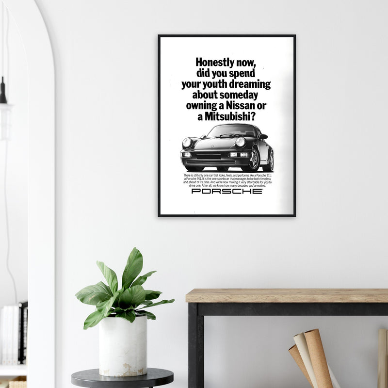 Porsche 911 Vintage Ad Poster