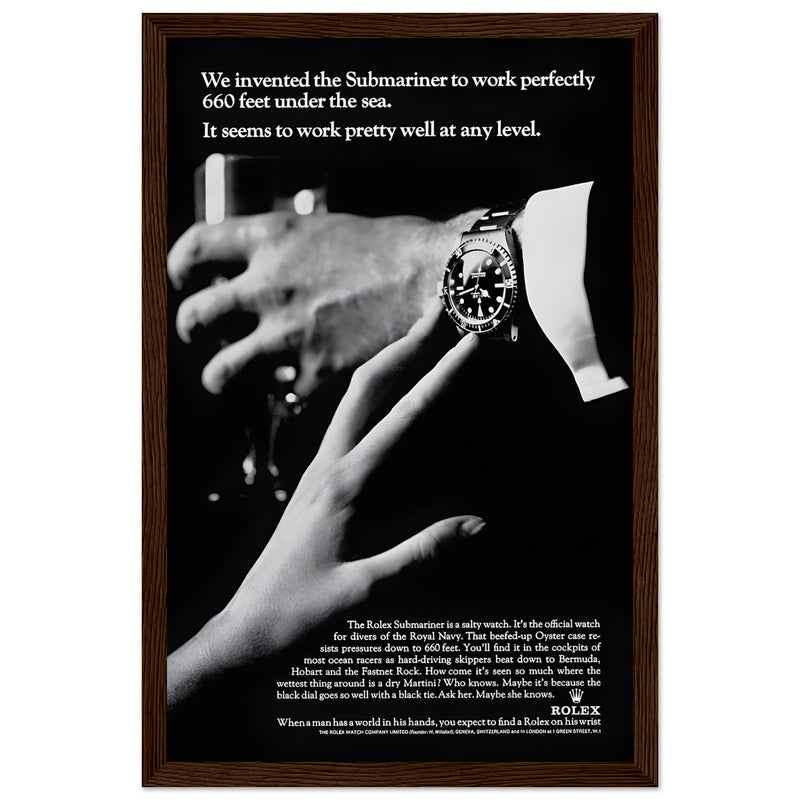 Rolex Submariner Any Level Vintage Poster Ad