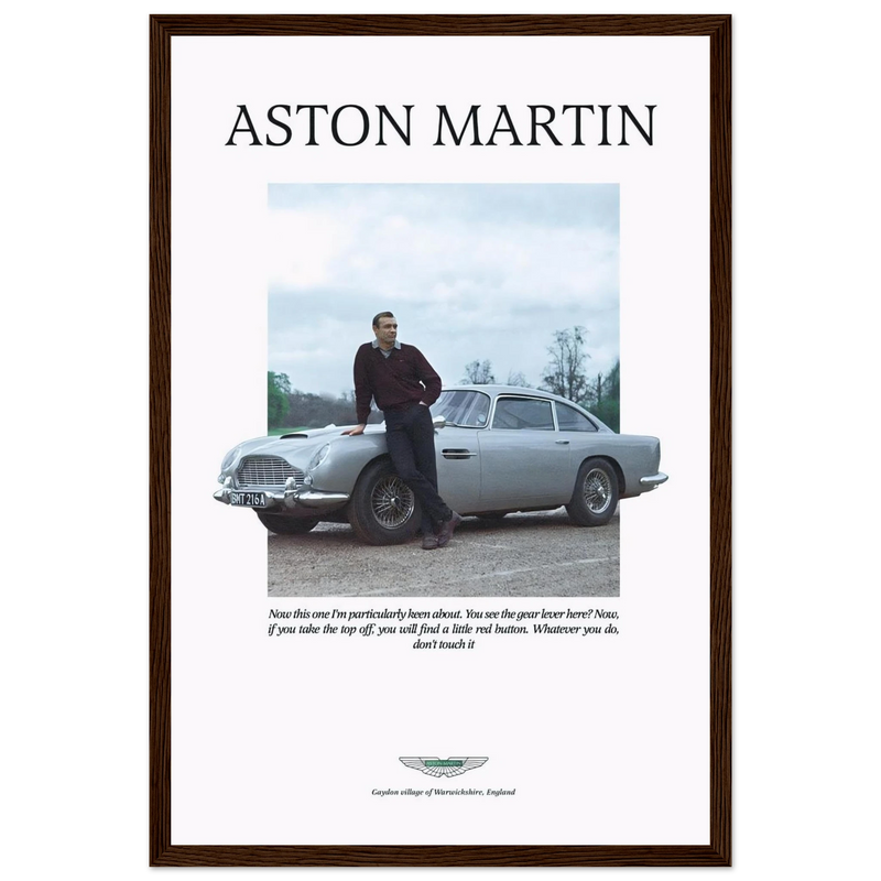 Aston Martin Vintage Poster Ad - 1964 James Bond Goldfinger