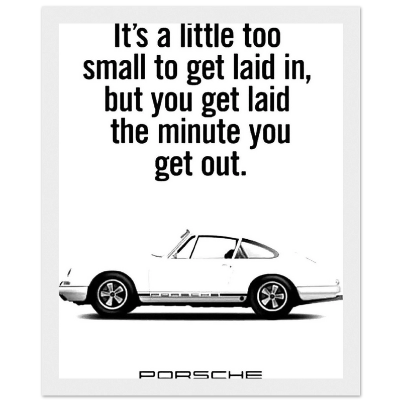 Porsche Vintage Poster  White 911