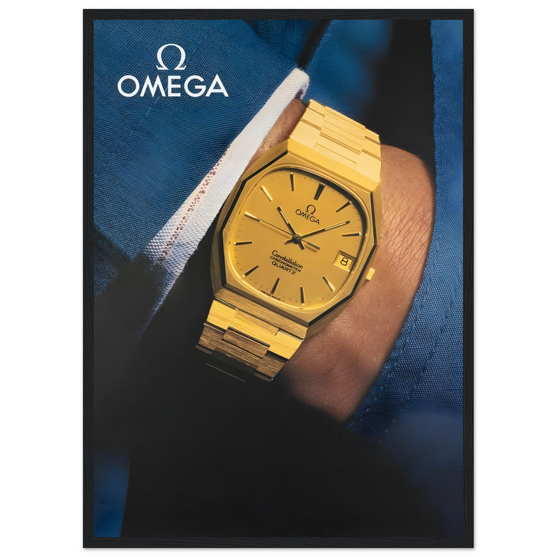 Omega Gold Vintage Poster Ad