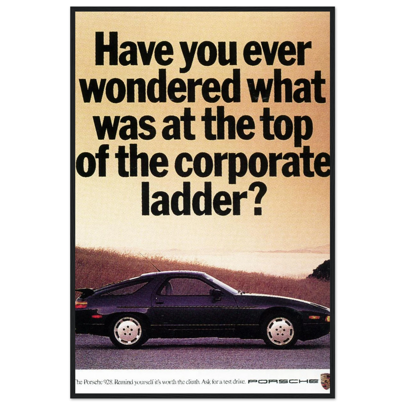 Porsche 928 Vintage Poster Ad