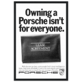 Porsche - It's not for everyone Vintage Poster Ad