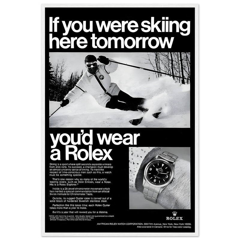 Rolex Ski Vintage Poster Ad