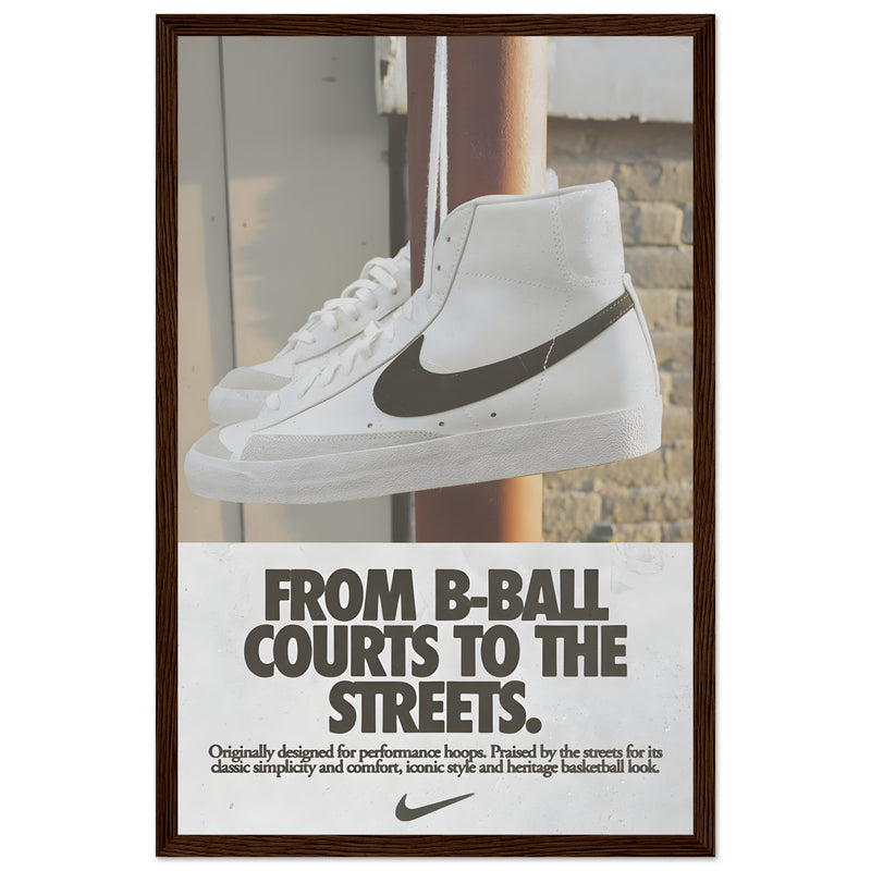 Nike Court to the streets Vintage Poster Ad