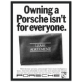 Porsche - It's not for everyone Vintage Poster Ad