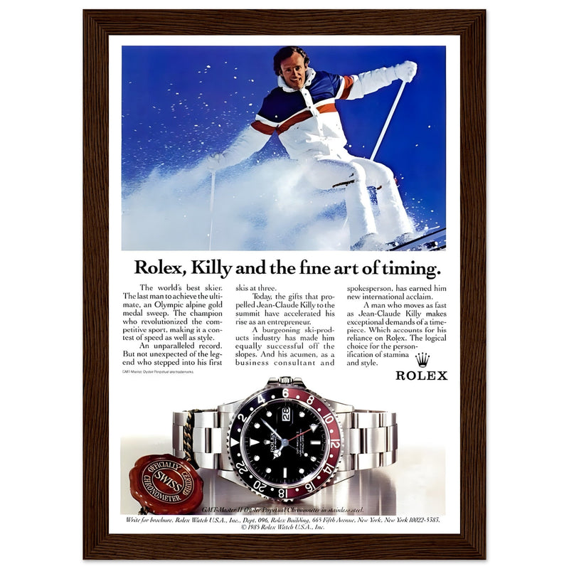 Rolex Alpine Gold Medal Sweep Vintage Poster