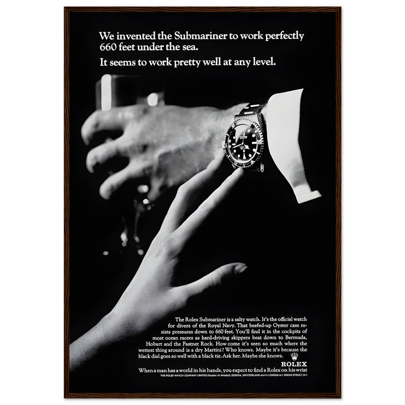 Rolex Submariner Any Level Vintage Poster Ad