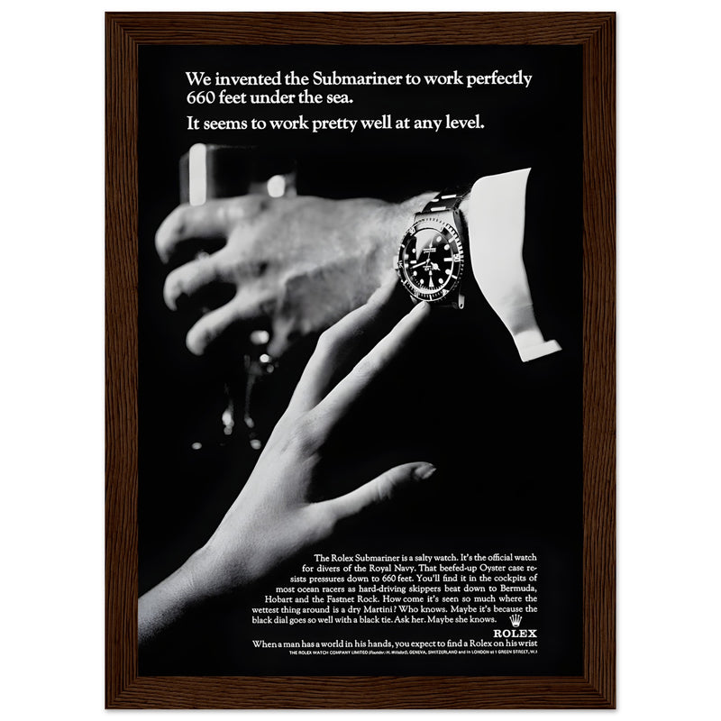 Rolex Submariner Any Level Vintage Poster Ad