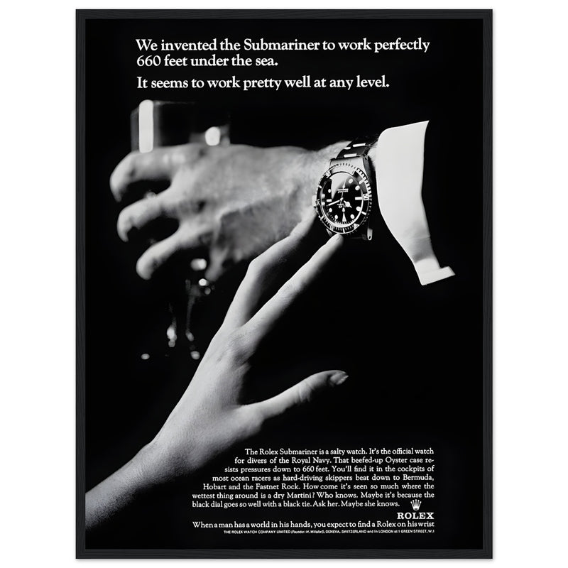Rolex Submariner Any Level Vintage Poster Ad