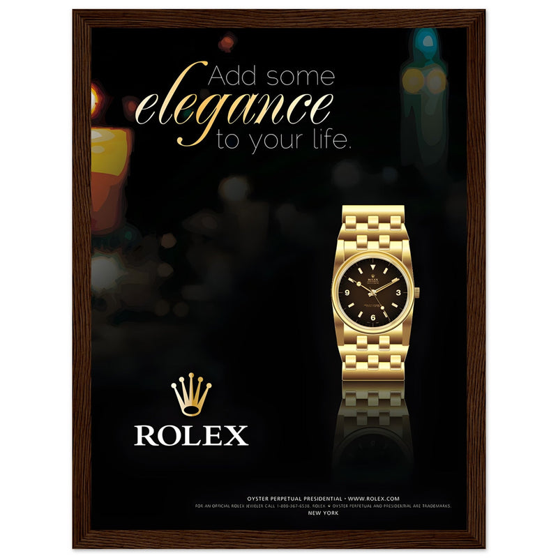Rolex Elegance Vintage Poster Ad