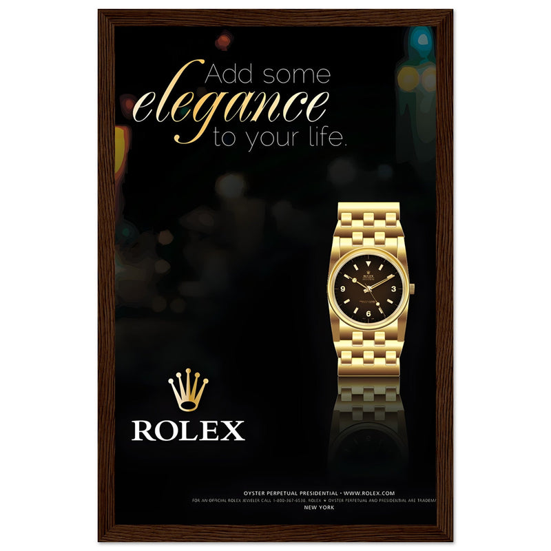 Rolex Elegance Vintage Poster Ad