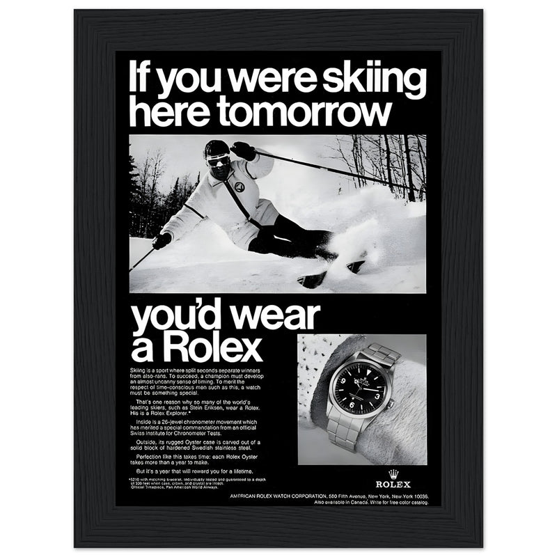 Rolex Ski Vintage Poster Ad