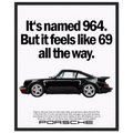 Porsche 964 - 69 Vintage Ad Poster