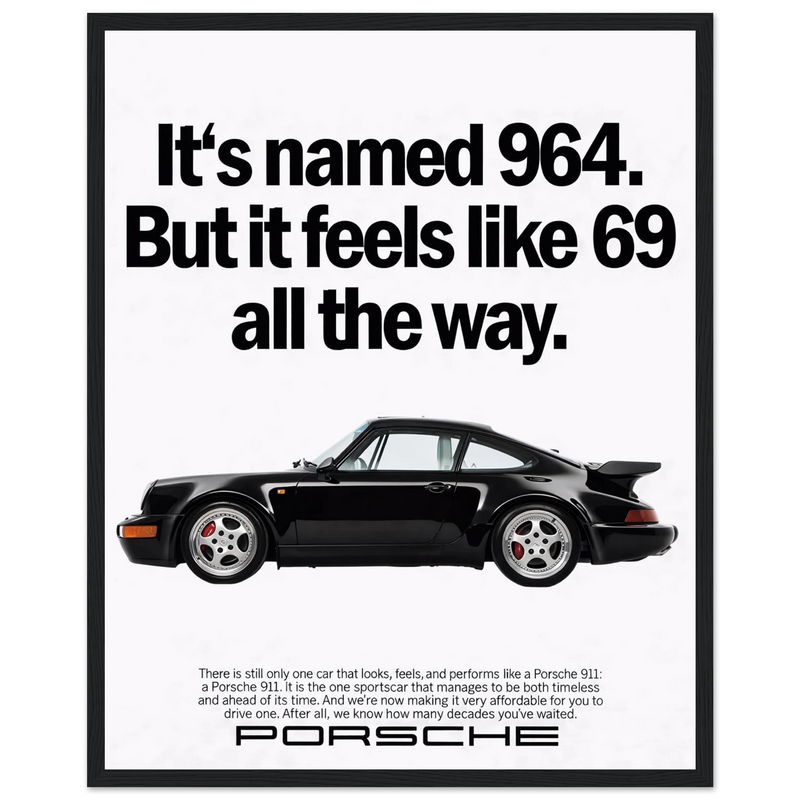 Porsche 964 - 69 Vintage Ad Poster