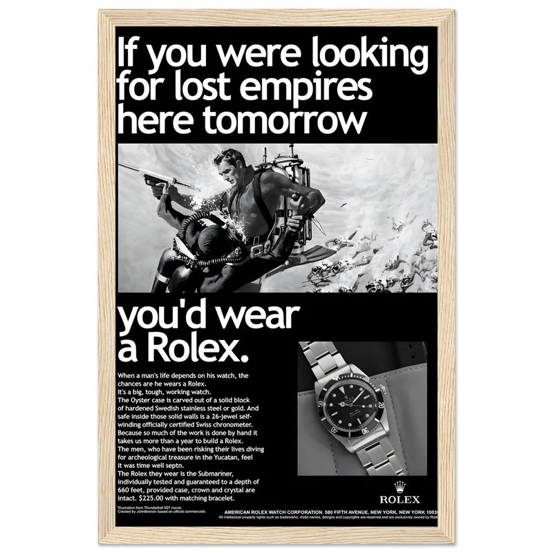 Rolex Submariner Vintage Poster Ad