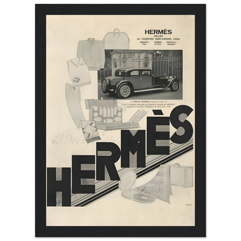 Hermes Fashion Vintage Poster Ad