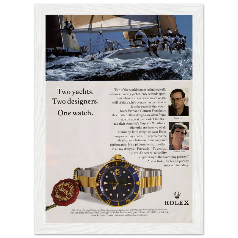 Rolex Yacht Submariner Vintage Poster Ad