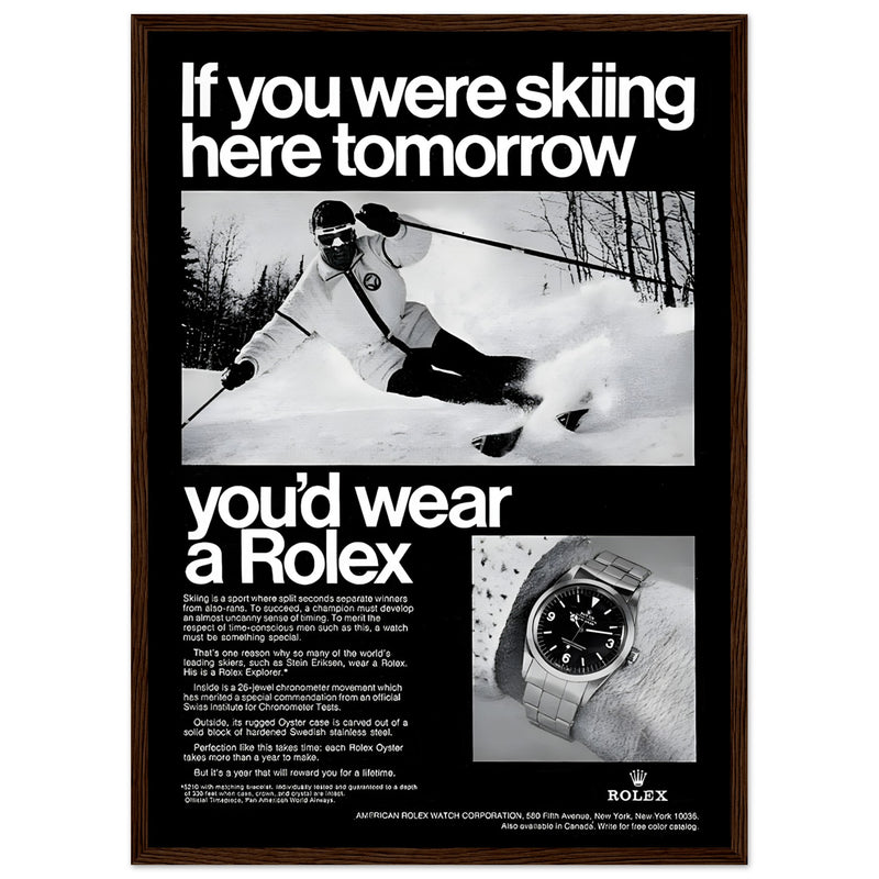 Rolex Ski Vintage Poster Ad
