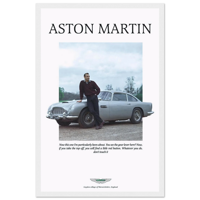 Aston Martin Vintage Poster Ad - 1964 James Bond Goldfinger
