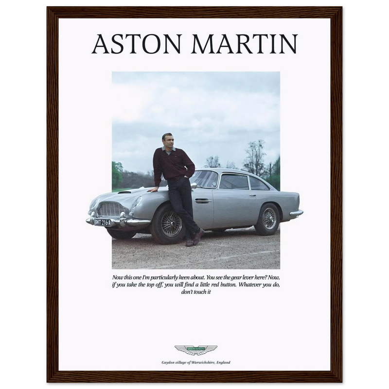 Aston Martin Vintage Poster Ad - 1964 James Bond Goldfinger
