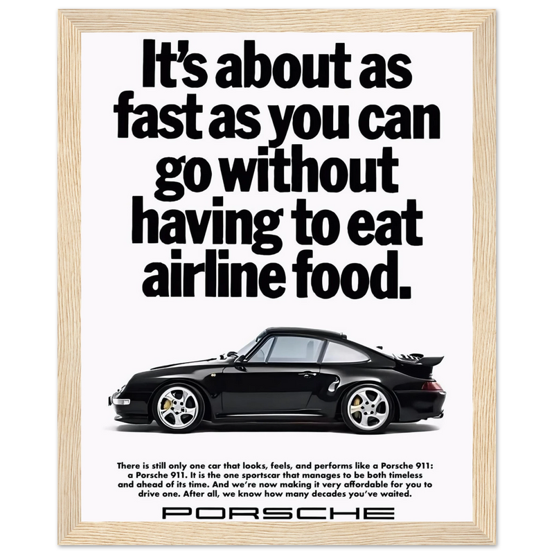 Porsche 911 Vintage Poster - Airline Food