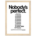 Porsche Nobody's Perfect Le Man Vintage Poster Ad