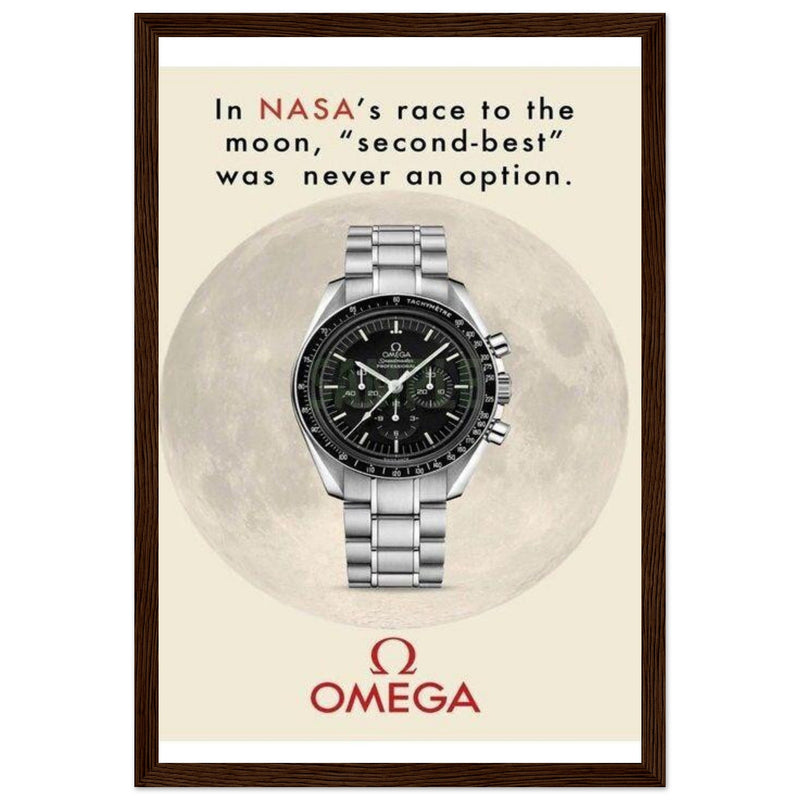 Omega Race to the Moon Vintage Poster Ad