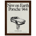 Porsche 944 New on Earth Vintage Poster Ad