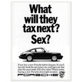 Porsche Tax Vintage Poster Ad