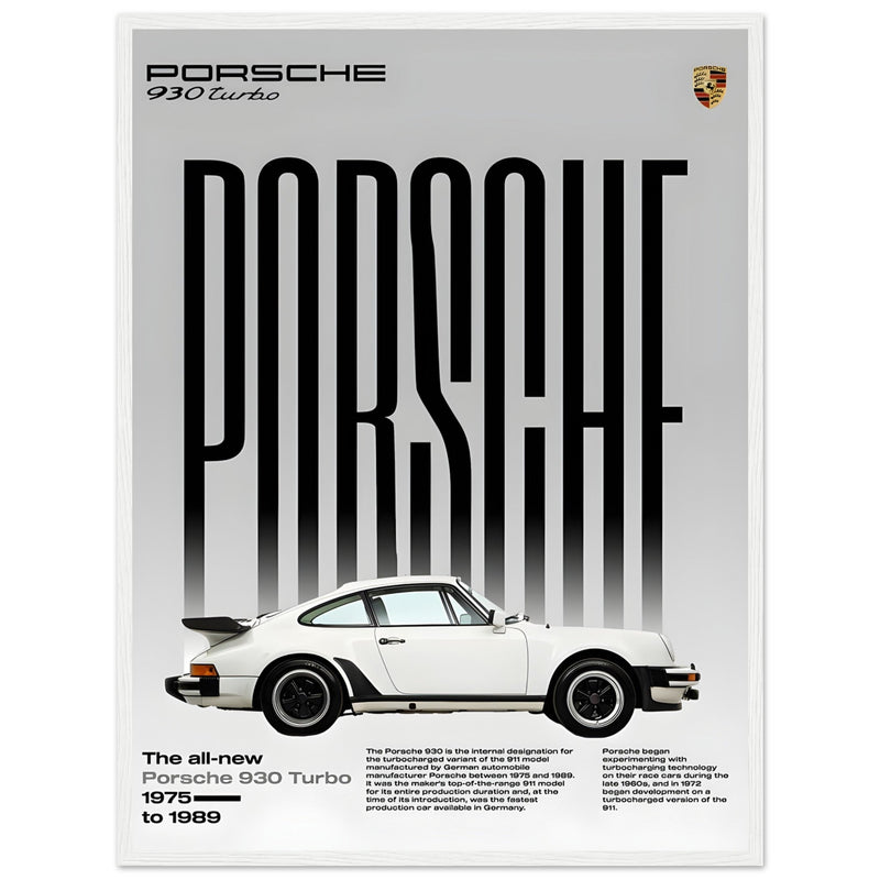 Porsche 930 Turbo 1975 Vintage Poster Ad