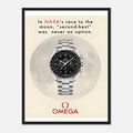 Omega Race to the Moon Vintage Poster Ad