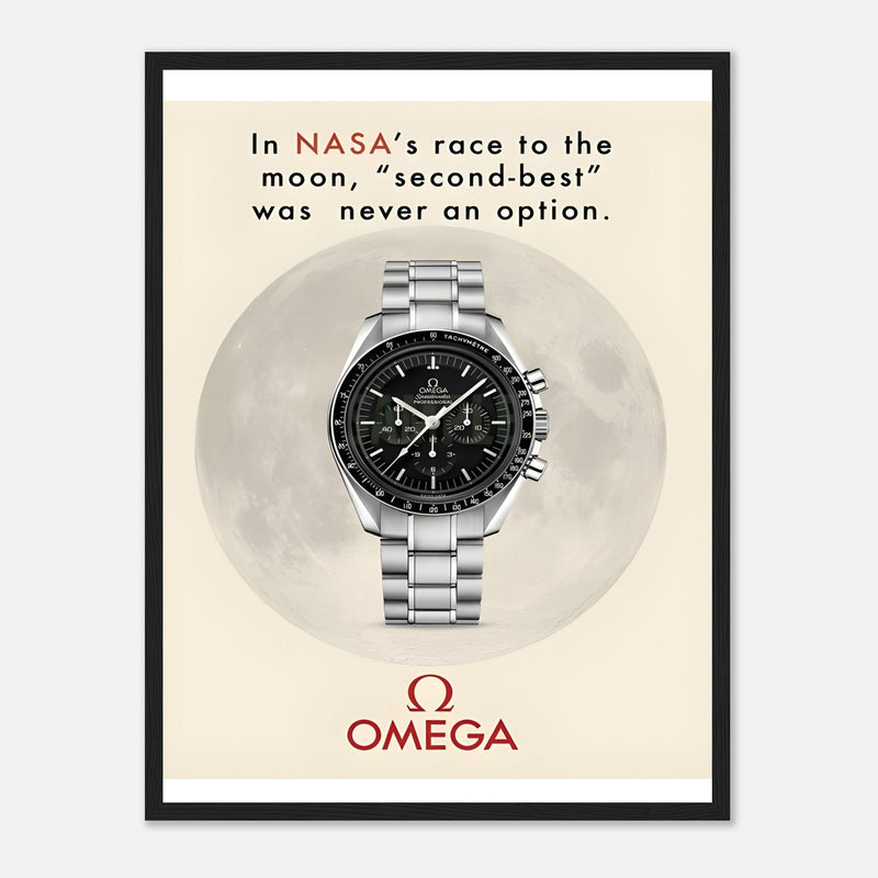 Omega Race to the Moon Vintage Poster Ad