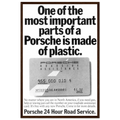 Porsche - 24 Hour Road Service Vintage Poster Ad