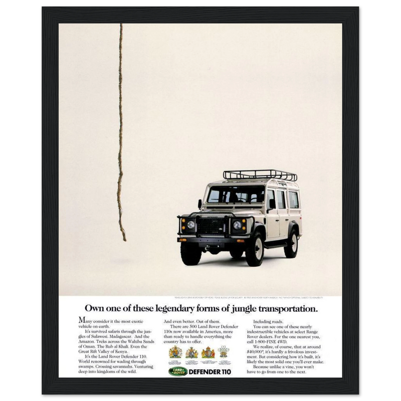 Land Rover Defender Vintage Poster