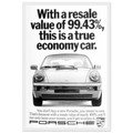 Porsche 99% Resale Price - Vintage Ad Poster