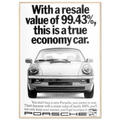 Porsche 99% Resale Price - Vintage Ad Poster
