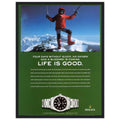 Rolex Life is Good Vintage Poster Ad