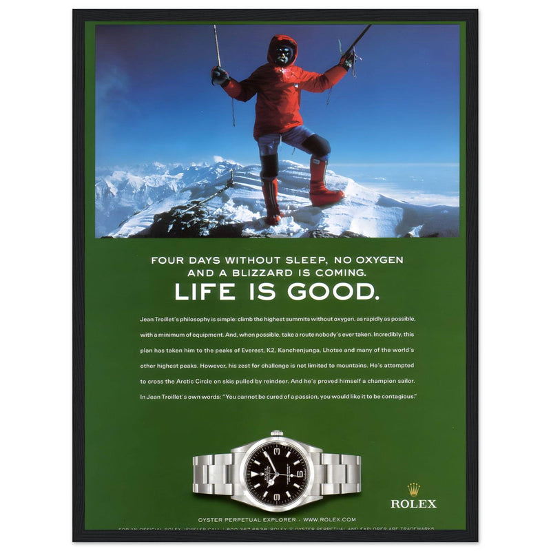 Rolex Life is Good Vintage Poster Ad